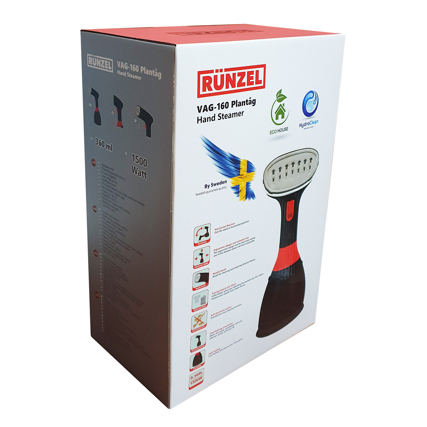 Ручной отпариватель для одежды RUNZEL VAG-160 Plantag - упаковка, коробка